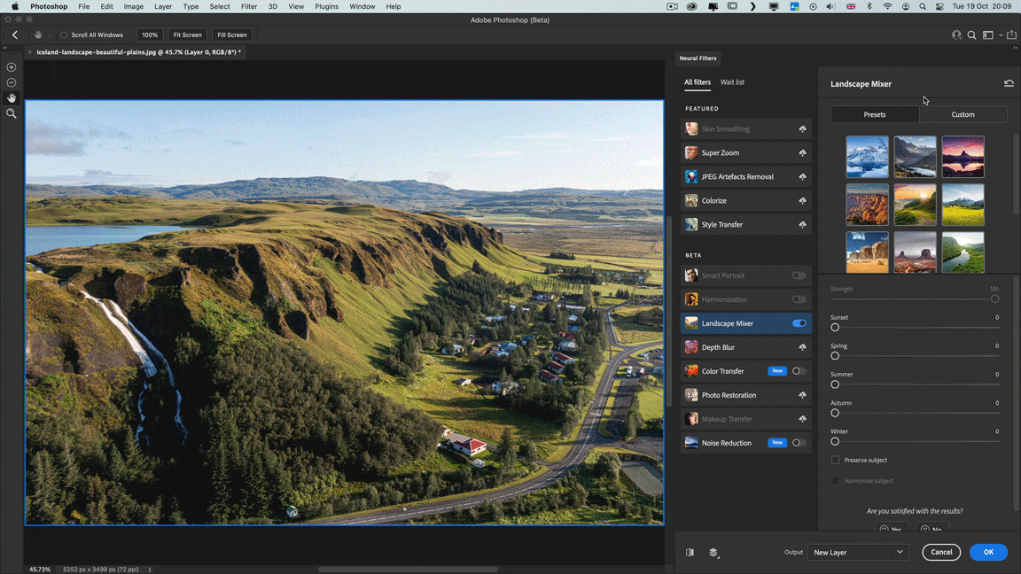 adobe photoshop 2022 landscape filter
