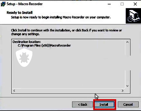 chọn install để tiến hành download macro recorder