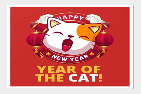 happy year of the cat card