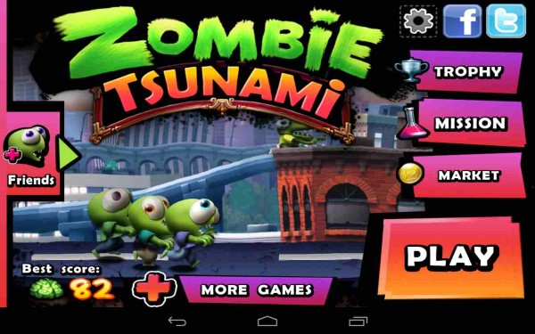 zombie tsunami apk download menu