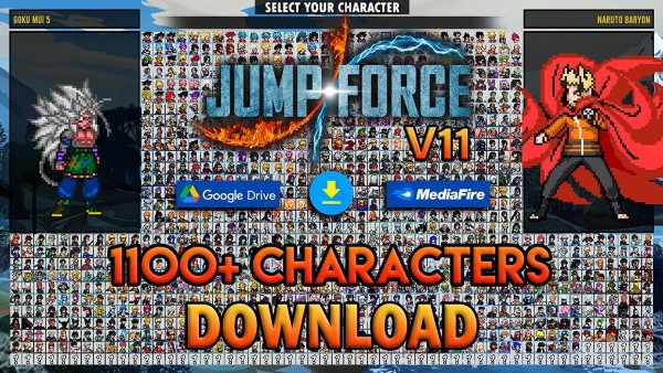 tải jump force v11 apk 1000 characters