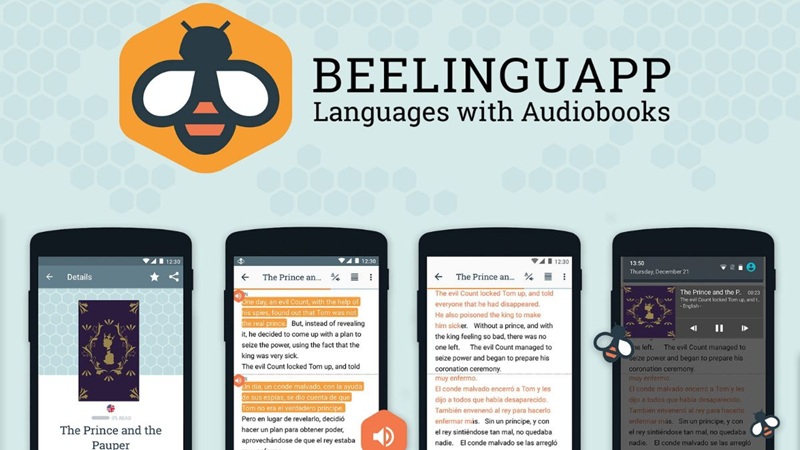 phần mềm học tiếng anh beelinguapp