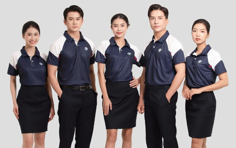 Áo thun đồng phục cổ trụ