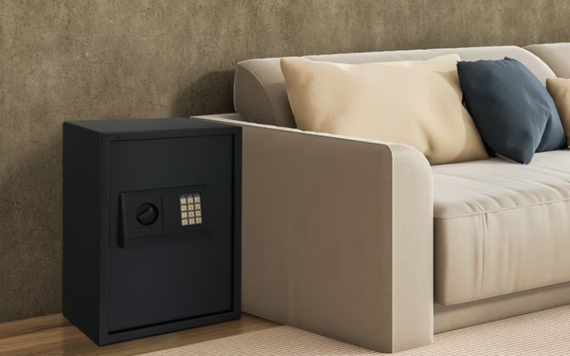 Đặt két sắt trong phòng khách