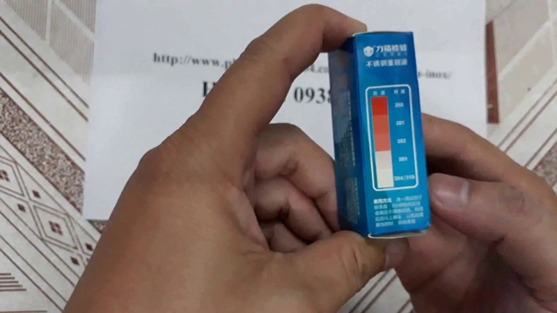 Phân biệt bằng dung dịch thử inox