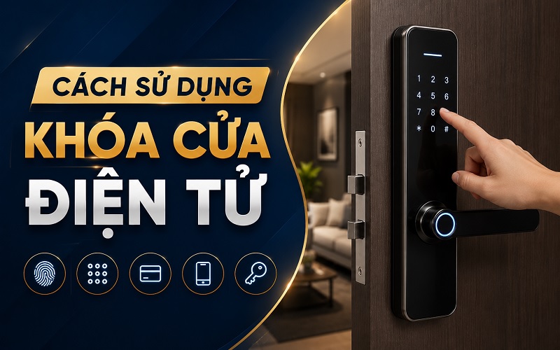cách sử dụng khóa cửa điện tử