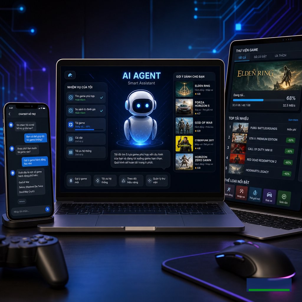 AI agent khác gì chatbot hỗ trợ tải game thông thường?