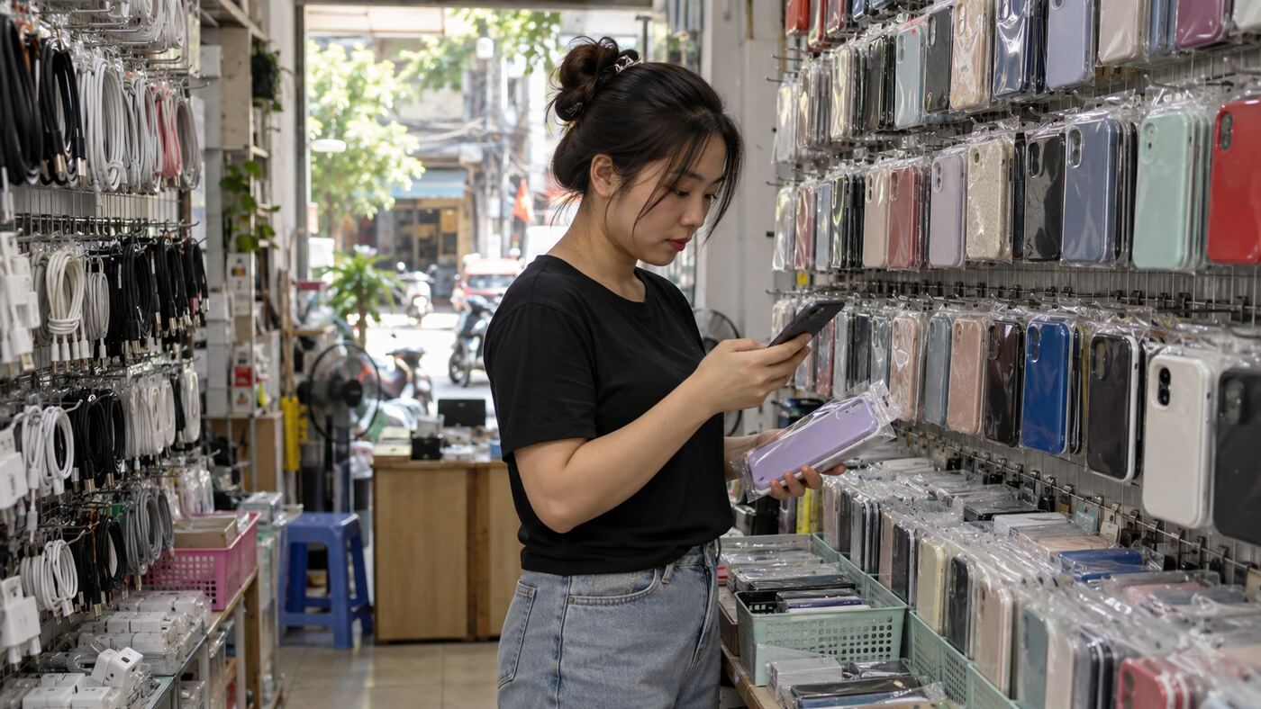 Tiệm phụ kiện điện thoại, nơi bên mình thử vibe coding app quản kho